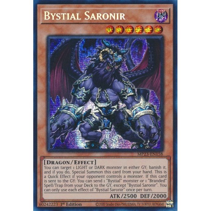 Image for Bystial Saronir (MP23-EN158) (MP23) - YuGiOh
