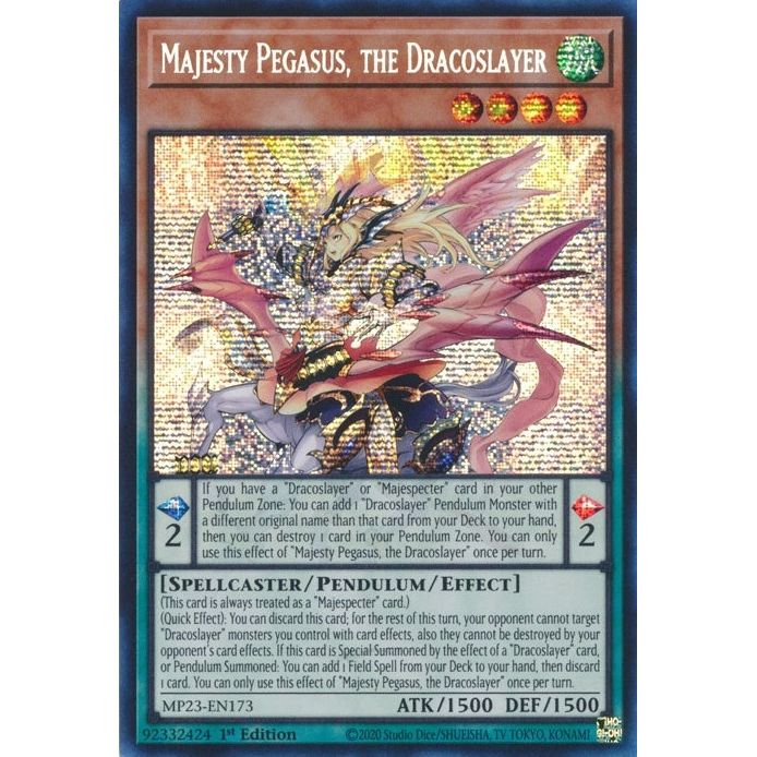 Image for Majesty Pegasus, the Dracoslayer (MP23-EN173) (MP23) - YuGiOh