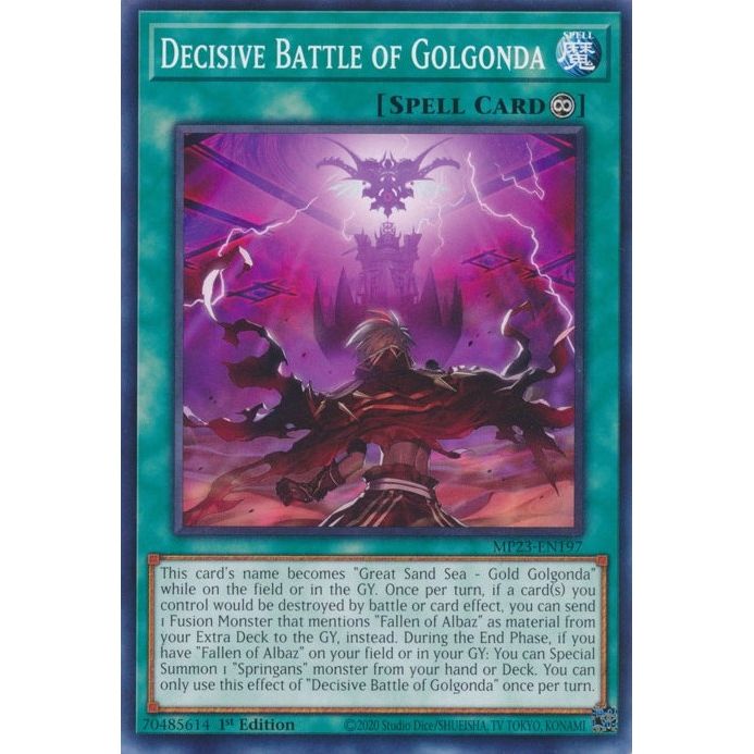 Image for Decisive Battle of Golgonda (MP23-EN197) (MP23) - YuGiOh