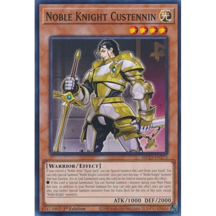 Image for Noble Knight Custennin (MP23-EN275) (MP23) - YuGiOh