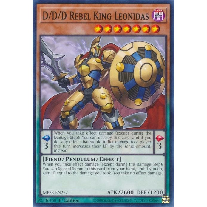 Image for D/D/D Rebel King Leonidas (MP23-EN277) (MP23) - YuGiOh