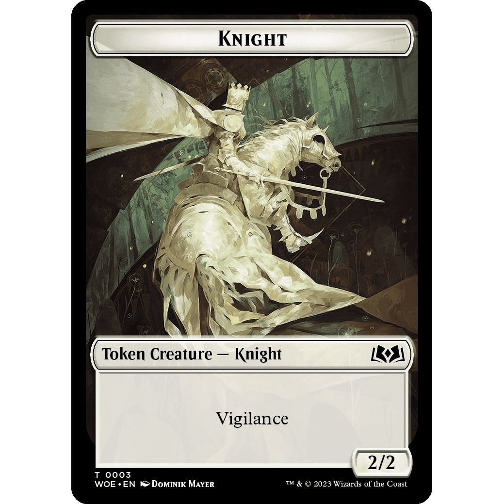 Image for Knight // Food (0012) Double-Sided Token (3 // 12) (WOE) - Magic: The Gathering