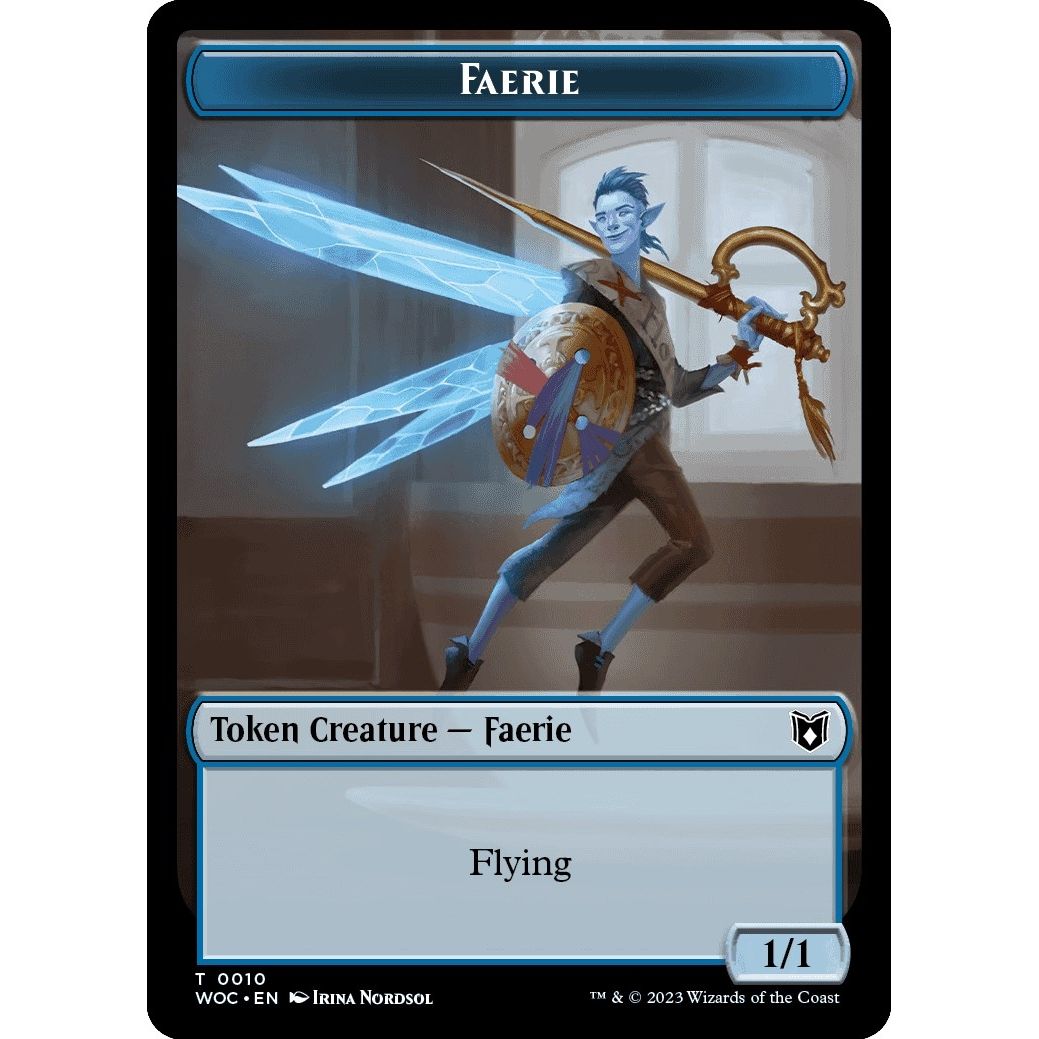 Image for Faerie // Human Double-Sided Token (10 // 2) (WOC) - Magic: The Gathering