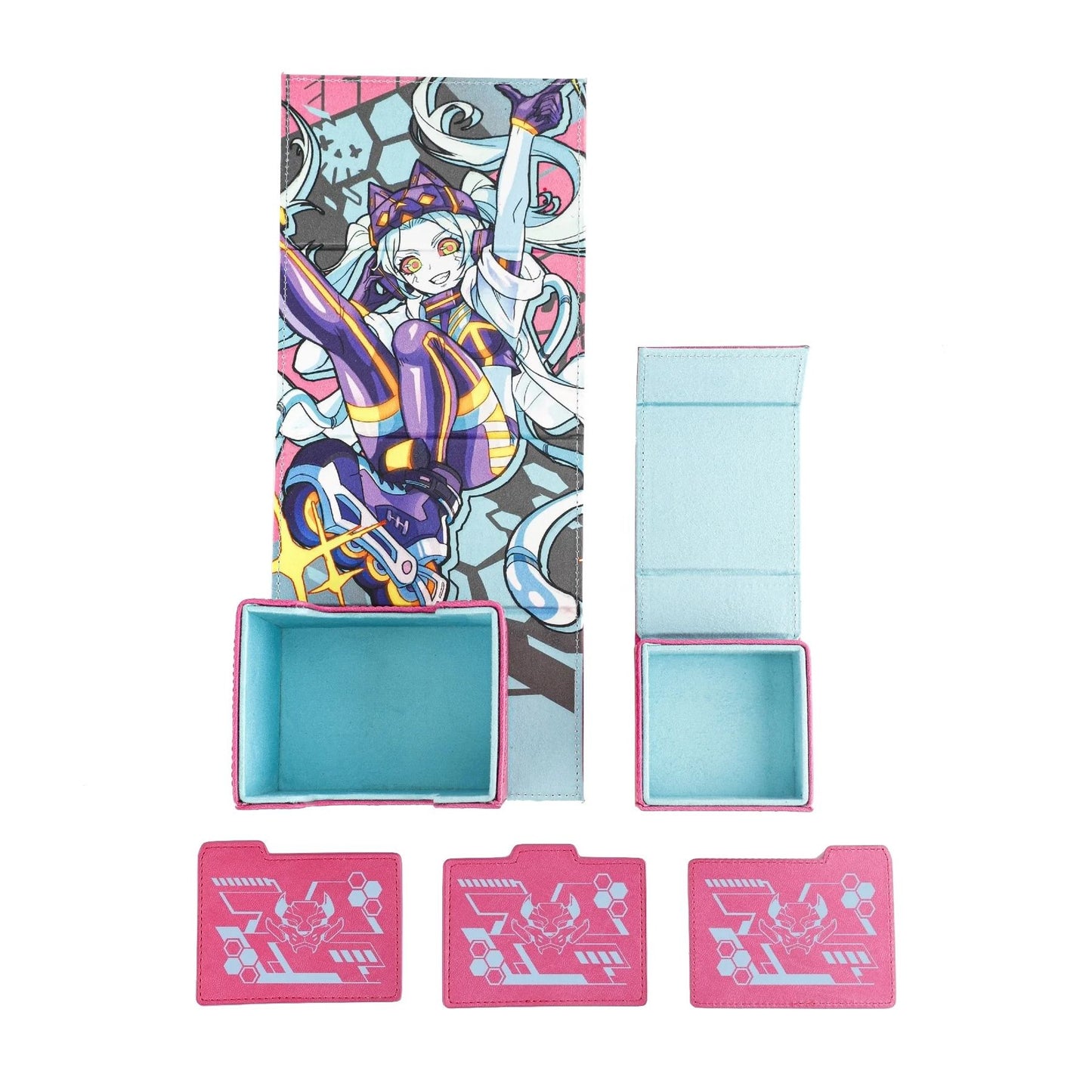 Image for Cyberse Punks Dicewinder Deck Box with Magnetic Dice Tray (Becca) - Deck Boxes