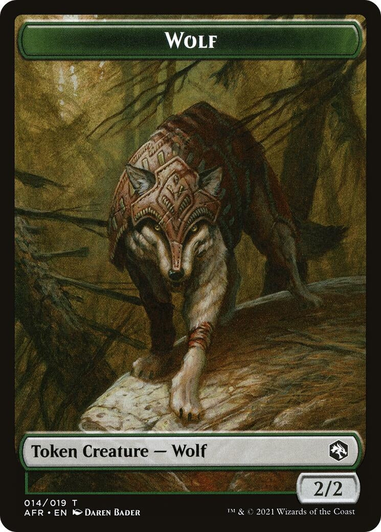Image for Wolf // Emblem - Ellywick Tumblestrum Double-Sided Token (14 // 16) - Magic: The Gathering