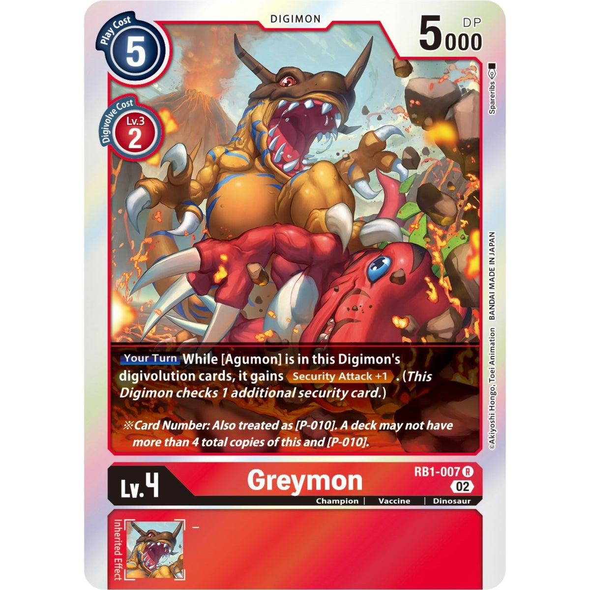 Image for Greymon (RB1-007 R) (RB-01) - Digimon Card Game