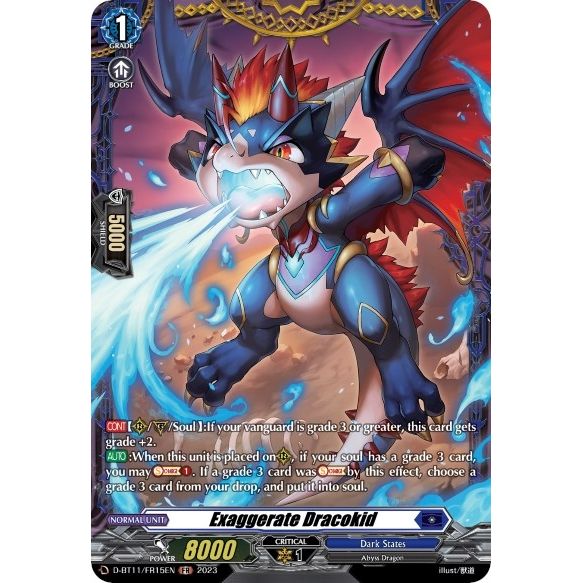 Image for Exaggerate Dracokid (FR) (D-BT11/FR15EN) (D-BT11) - Cardfight Vanguard