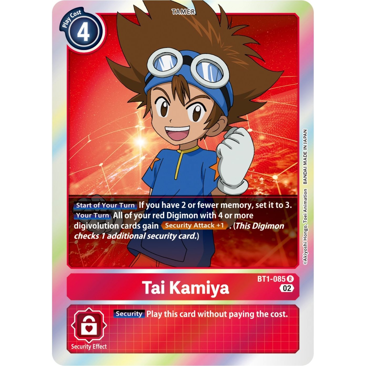 Image for Tai Kamiya (Resurgence Booster Reprint) (BT1-085 R) (RB-01) - Digimon Card Game