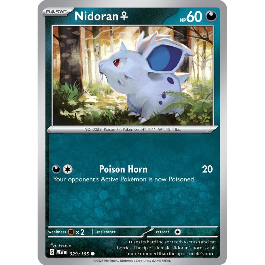 Image for Nidoran F (029/165) (MEW) - Pokemon