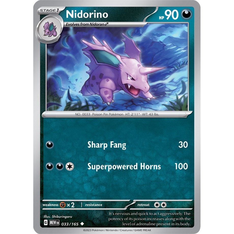 Image for Nidorino (033/165) (MEW) - Pokemon
