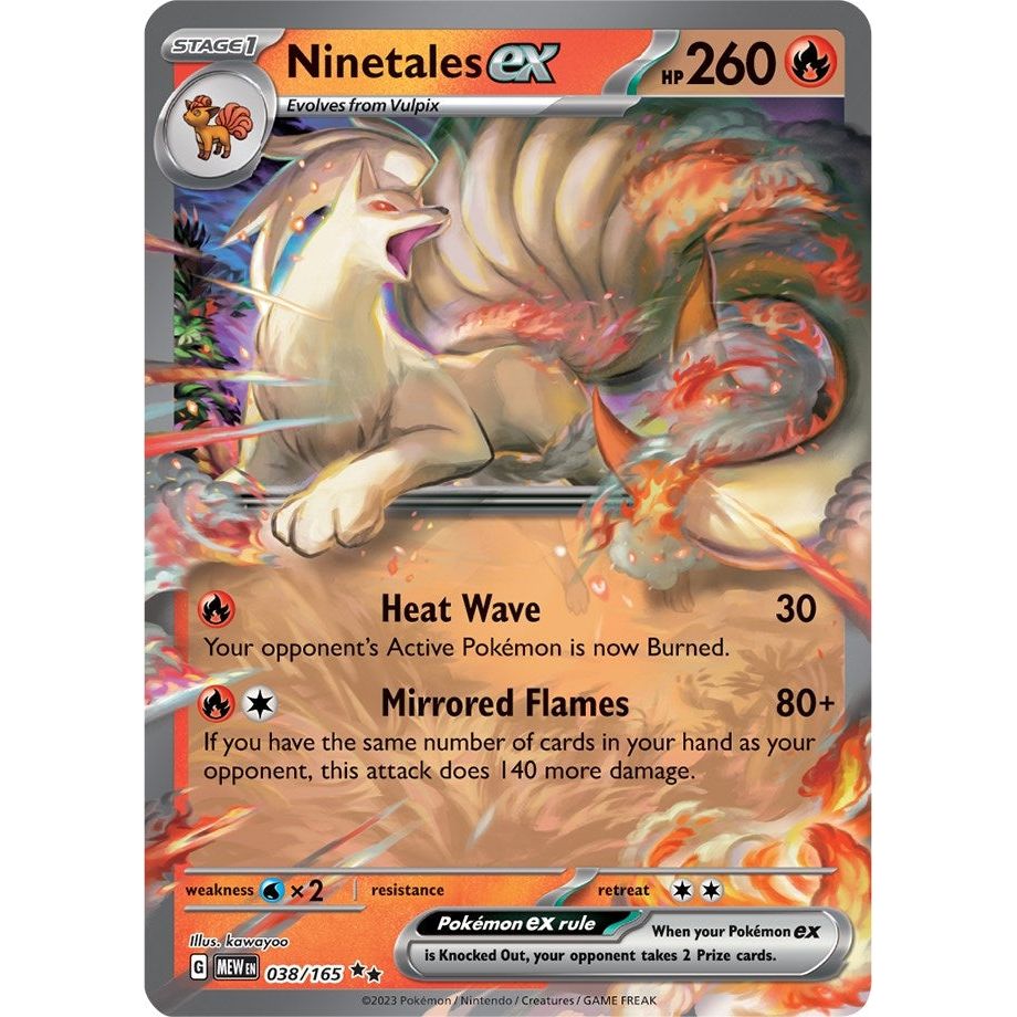 Image for Ninetales ex (038/165) (MEW) - Pokemon
