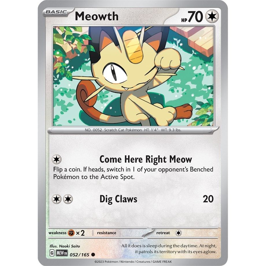 Image for Meowth (052/165) (MEW) - Pokemon