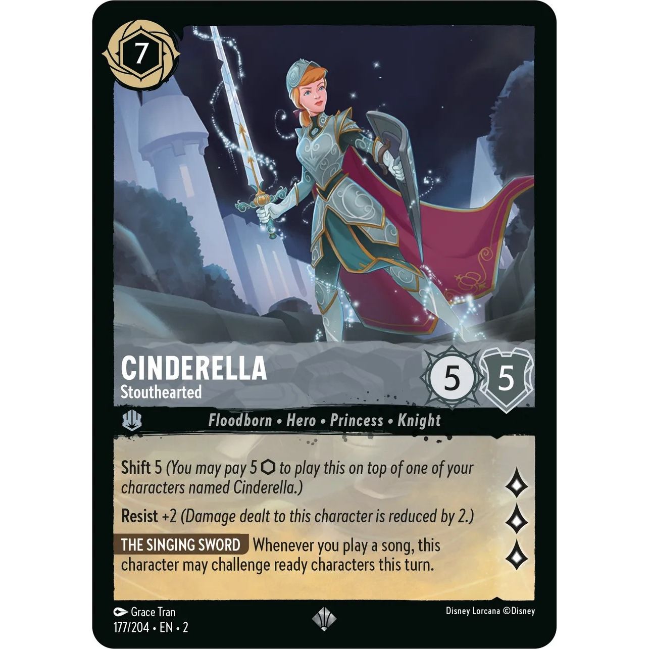 Image for Cinderella - Stouthearted (177/204) (2) - Disney Lorcana
