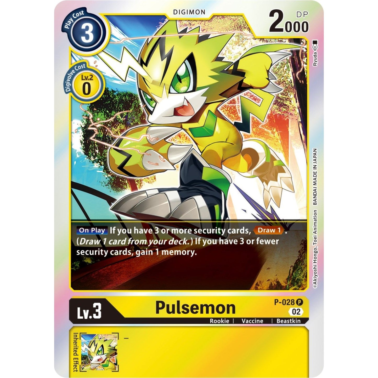 Image for Pulsemon - P-028 (Resurgence Booster Reprint) (P-028 P) (RB-01) - Digimon Card Game