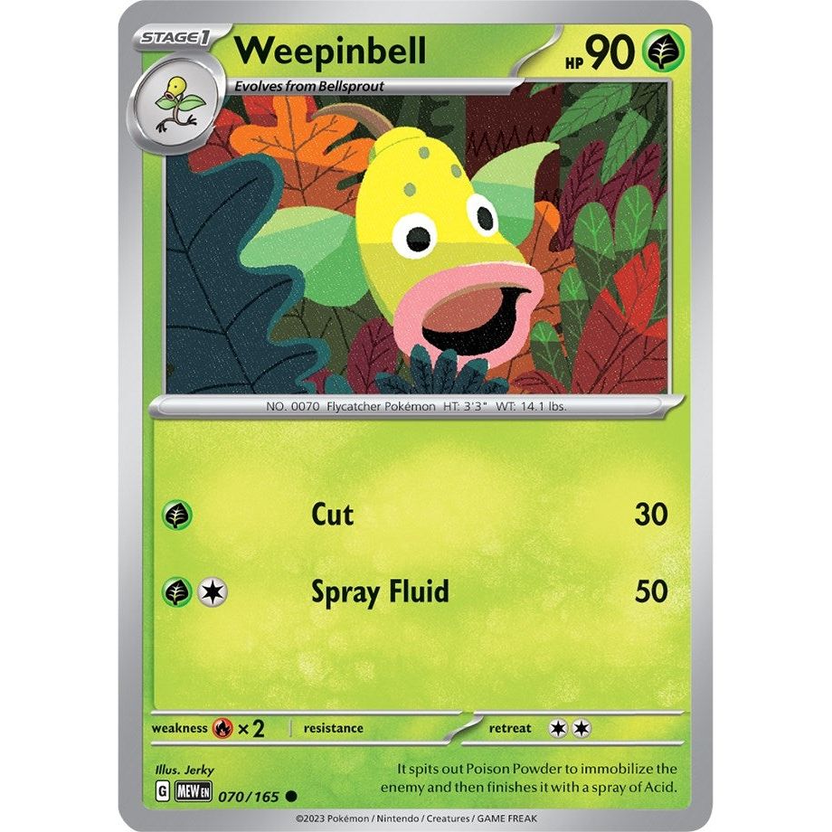 Image for Weepinbell (070/165) (MEW) - Pokemon