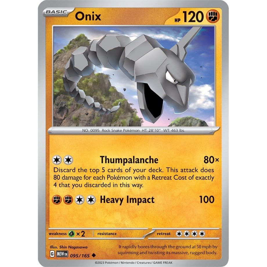 Image for Onix (095/165) (MEW) - Pokemon