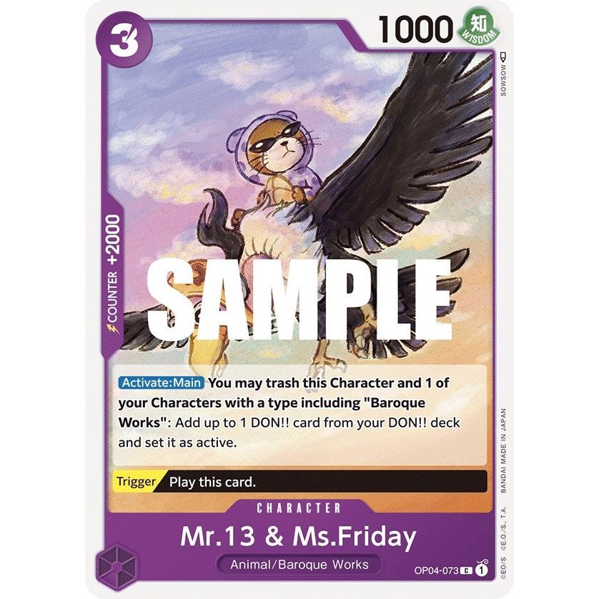 Image for Mr.13 & Ms.Friday (OP04-073) (OP04) - One Piece Card Game