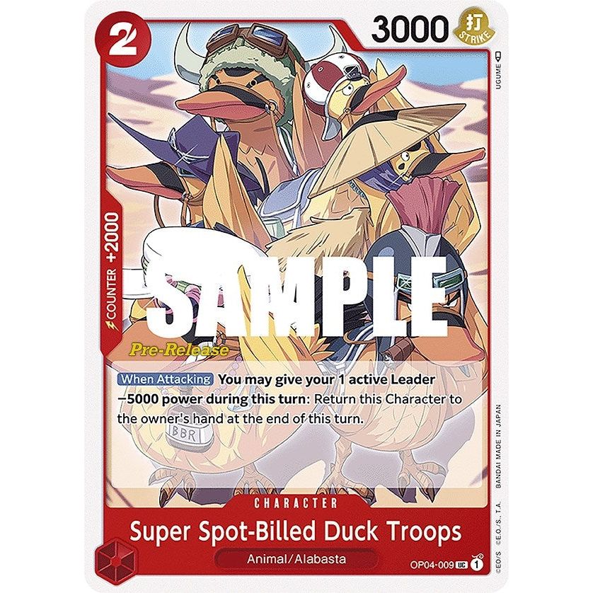 Image for Super Spot-Billed Duck Troops (OP04-009) (OP04 PRE) - One Piece Card Game