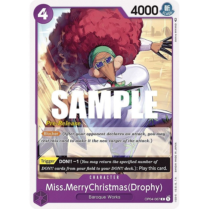 Image for Miss.MerryChristmas(Drophy) (OP04-067) (OP04 PRE) - One Piece Card Game