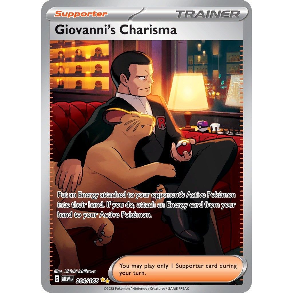 Image for Giovanni's Charisma (204/165) (MEW) - Pokemon