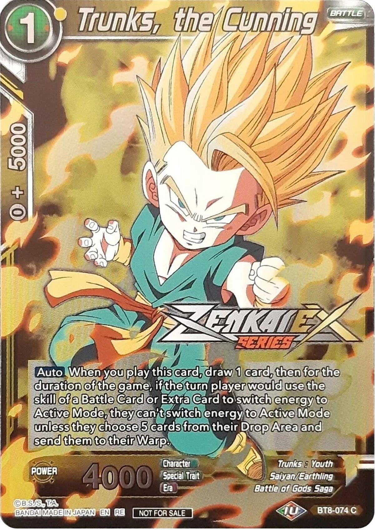 Image for Trunks, the Cunning (Event Pack 13) (BT8-074) (TPR) - Dragon Ball Super: Masters