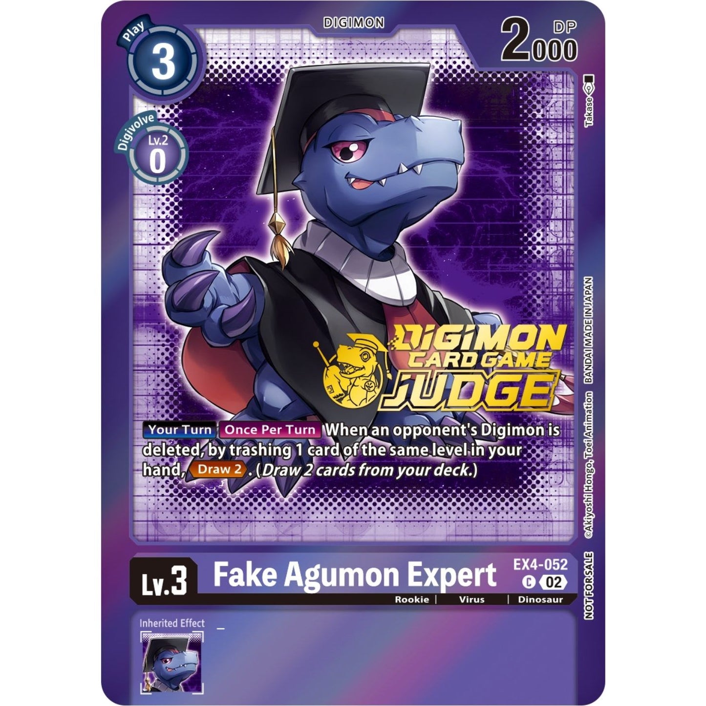 Image for Fake Agumon Expert - EX4-052 (Judge Pack 4) (EX4-052 C) (EX04) - Digimon Card Game