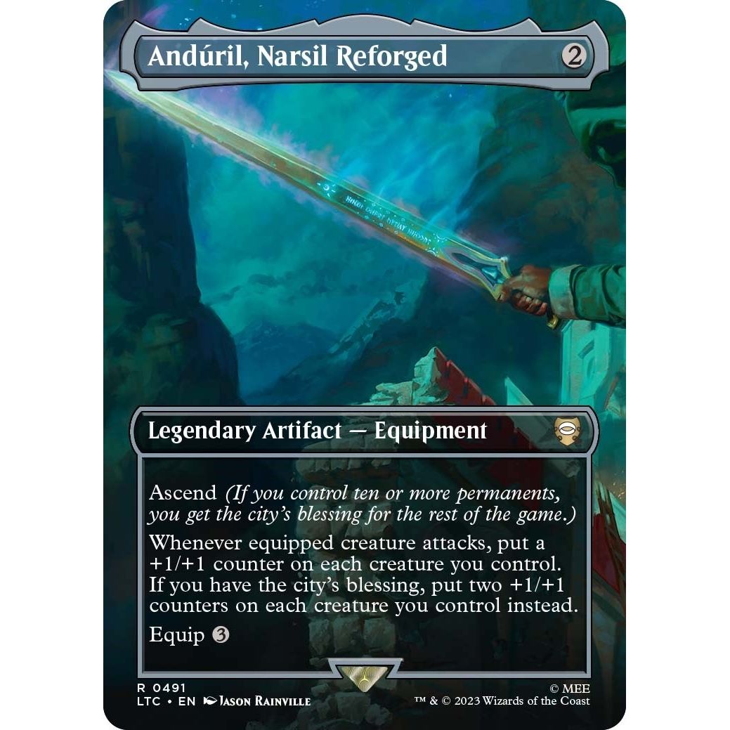 Image for Anduril, Narsil Reforged (Borderless) (491) (LTC) - Magic: The Gathering