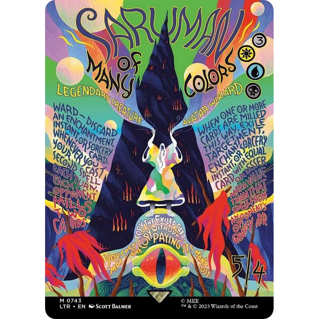 Image for Saruman of Many Colors (Borderless Poster) (743) (LTR) - Magic: The Gathering