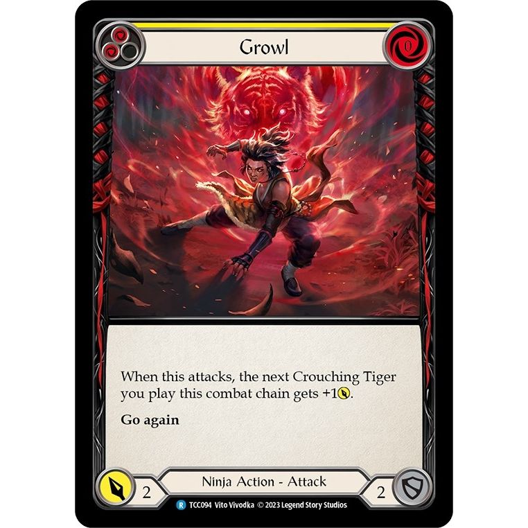 Image for Growl (Yellow) (TCC094) (TCC) - Flesh and Blood TCG