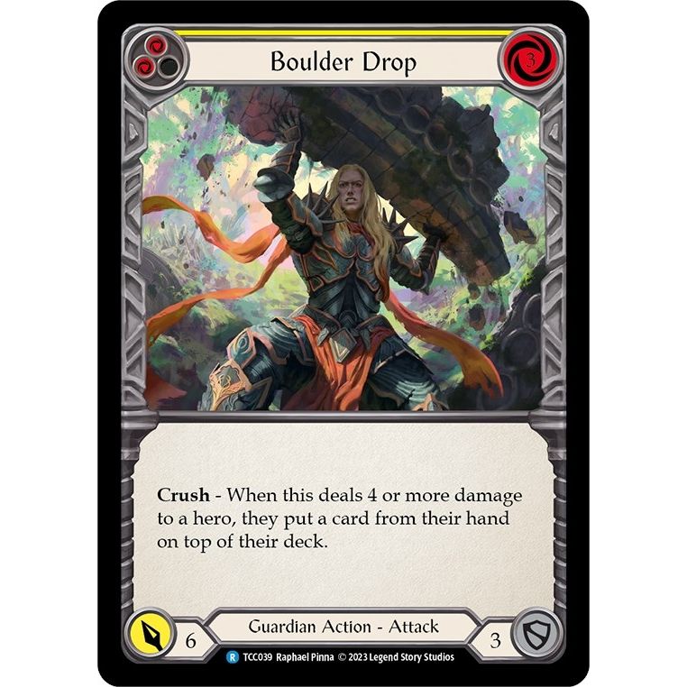 Image for Boulder Drop (Yellow) (TCC039) (TCC) - Flesh and Blood TCG
