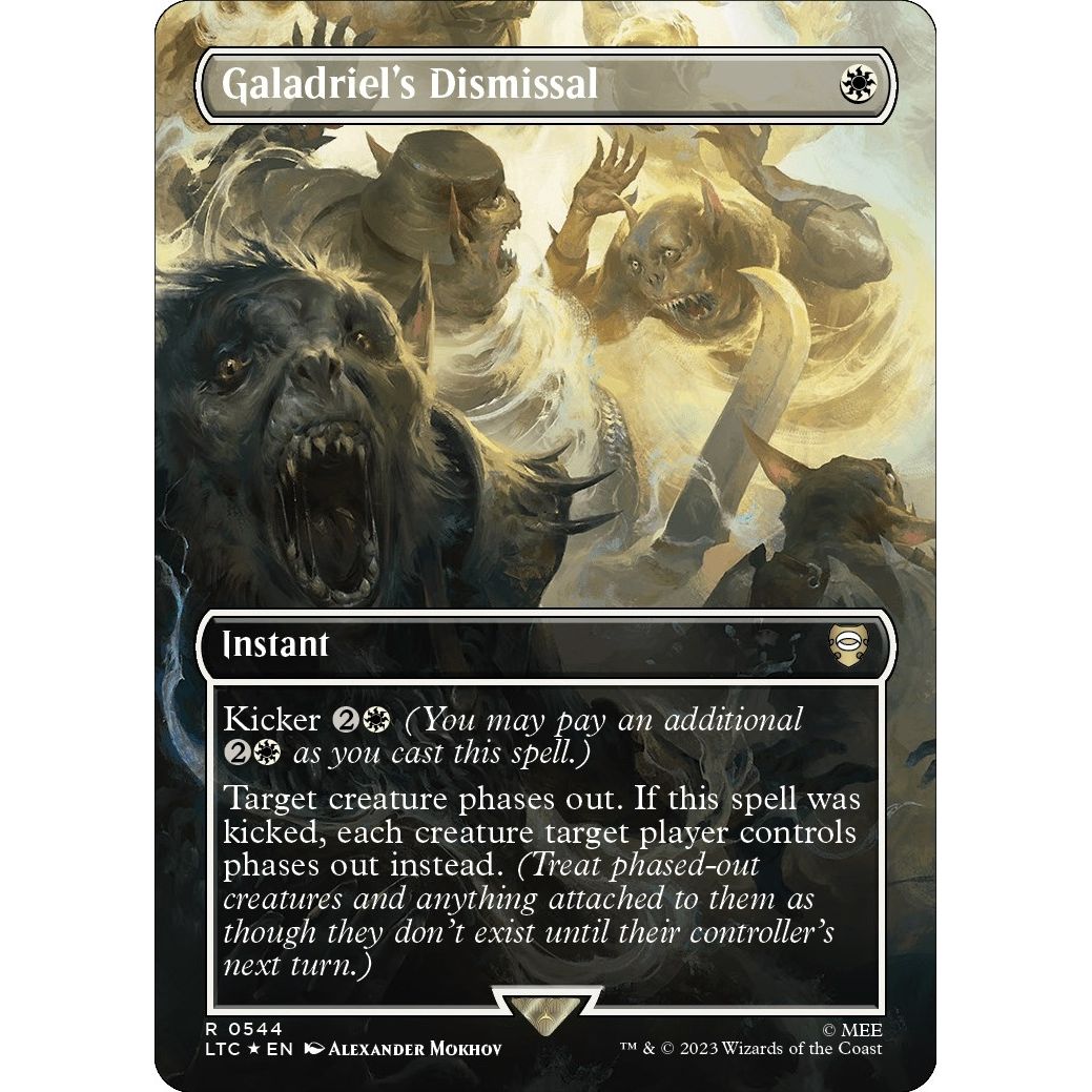 Image for Galadriel's Dismissal (Borderless) (Surge Foil) (544) (LTC) - Magic: The Gathering