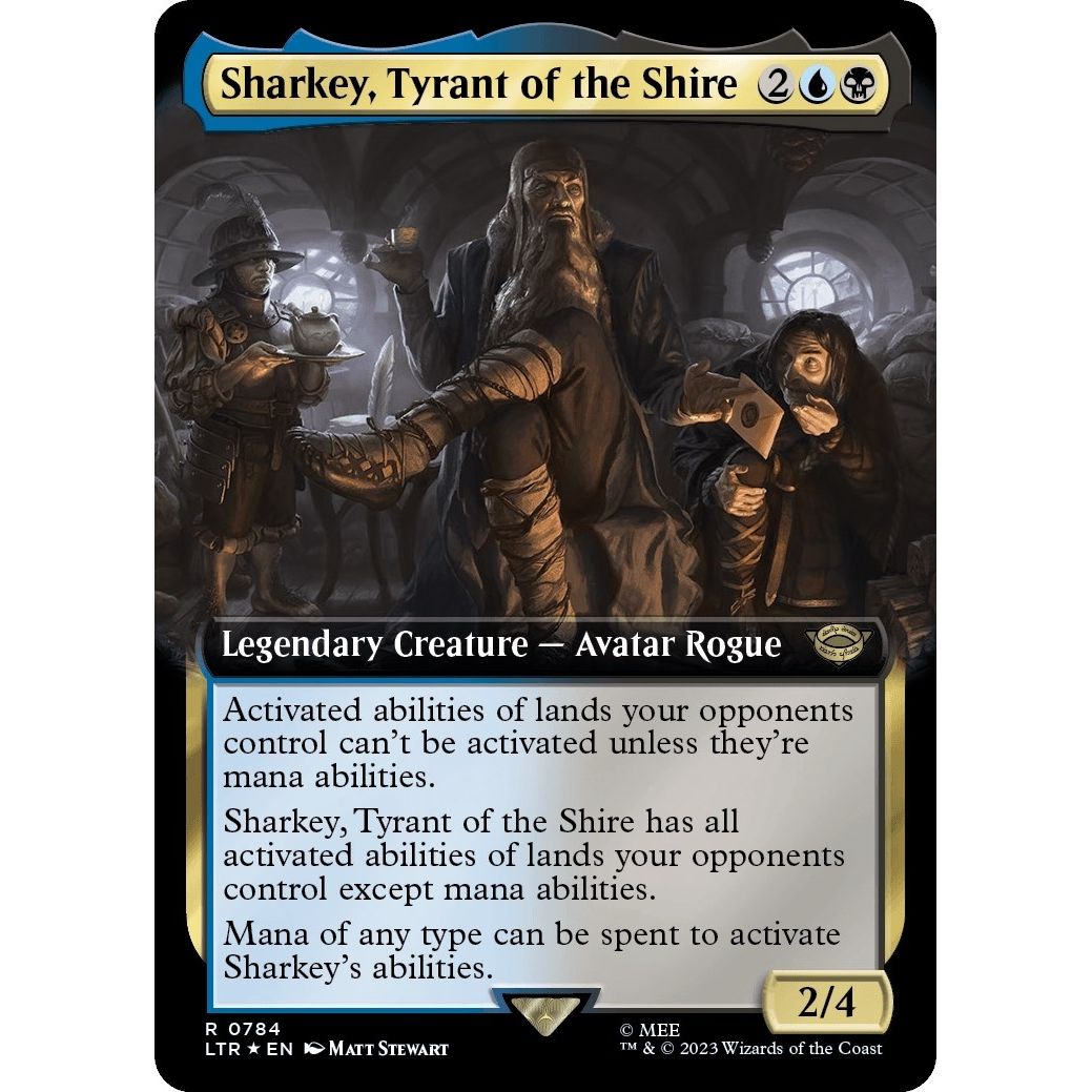 Image for Sharkey, Tyrant of the Shire (Extended Art) (Surge Foil) (784) (LTR) - Magic: The Gathering