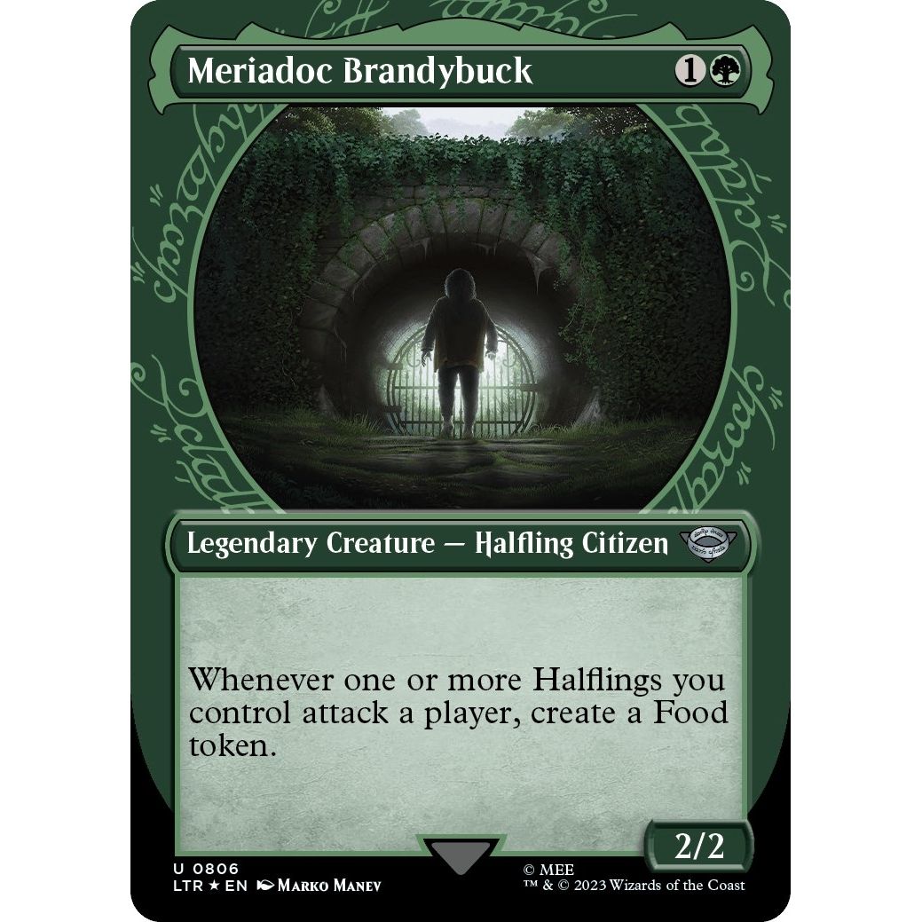 Image for Meriadoc Brandybuck (Showcase) (Surge Foil) (806) (LTR) - Magic: The Gathering