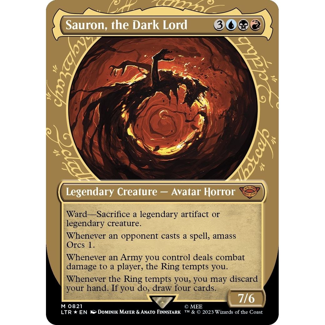 Image for Sauron, the Dark Lord (Showcase) (Surge Foil) (821) (LTR) - Magic: The Gathering