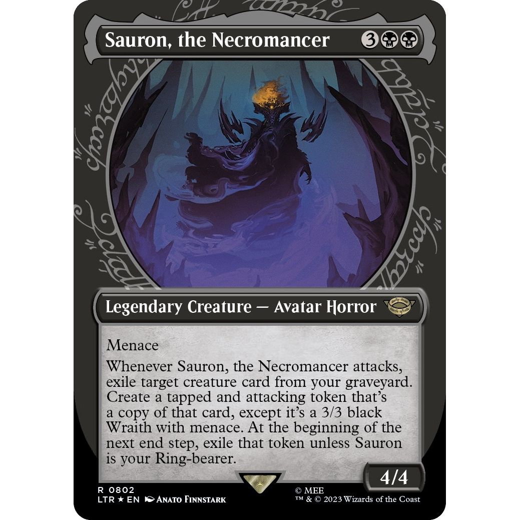 Image for Sauron, the Necromancer (Showcase) (Surge Foil) (802) (LTR) - Magic: The Gathering