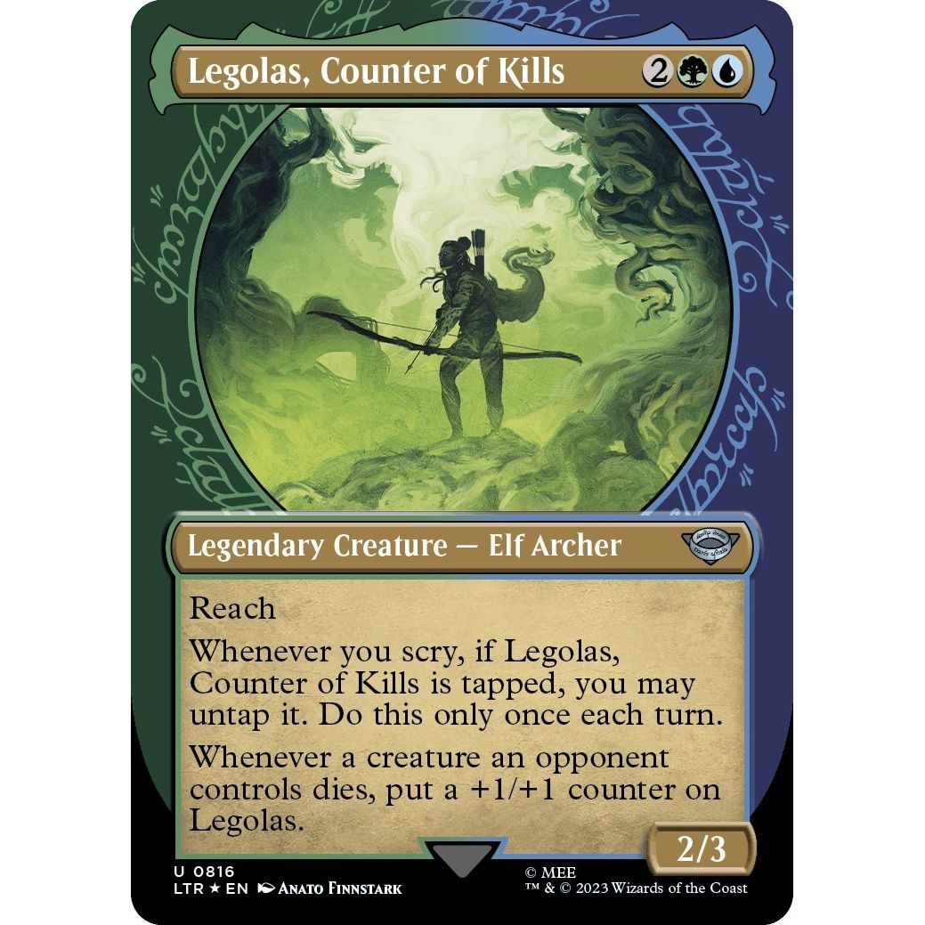 Image for Legolas, Counter of Kills (Showcase) (Surge Foil) (816) (LTR) - Magic: The Gathering