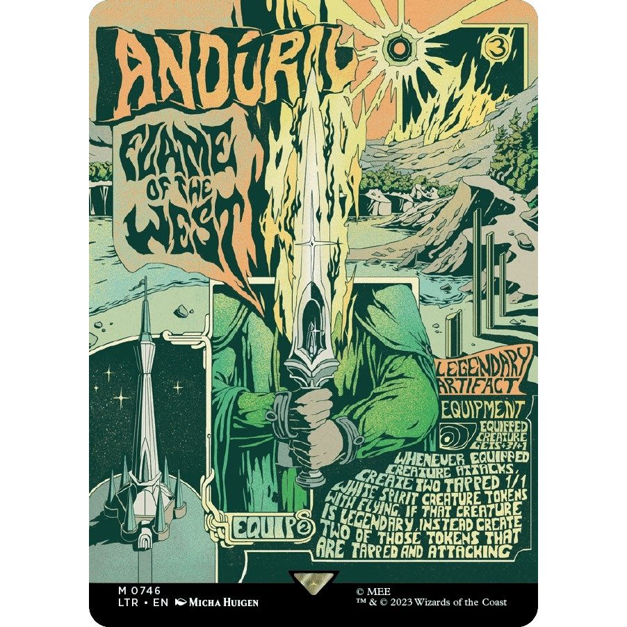 Image for Anduril, Flame of the West (Borderless Poster) (746) (LTR) - Magic: The Gathering