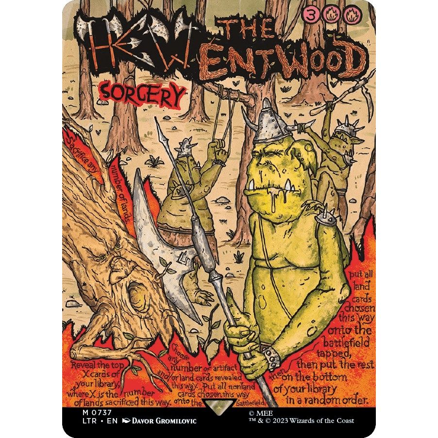 Image for Hew the Entwood (Borderless Poster) (737) (LTR) - Magic: The Gathering