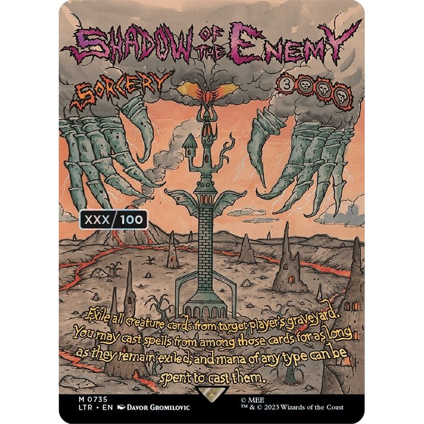 Image for Shadow of the Enemy (Borderless Poster) (Serial Numbered) (735) (LTR) - Magic: The Gathering