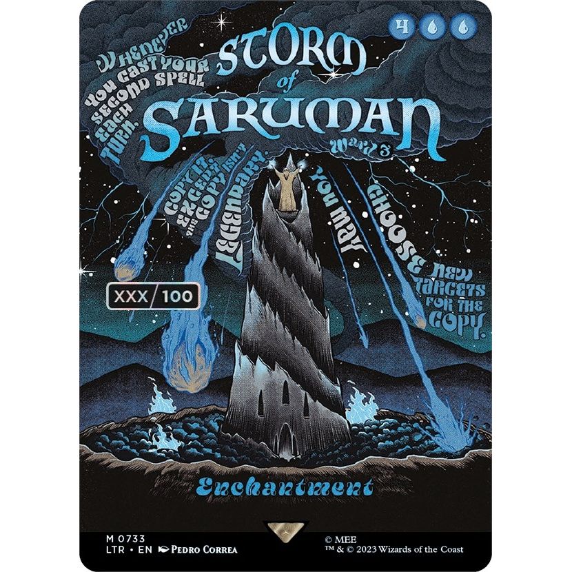 Image for Storm of Saruman (Borderless Poster) (Serial Numbered) (733) (LTR) - Magic: The Gathering
