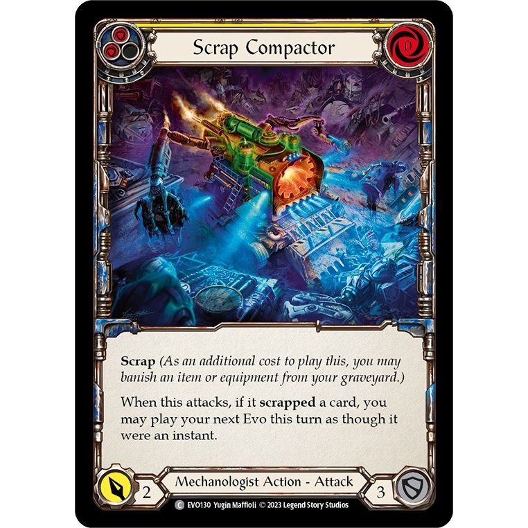 Image for Scrap Compactor (Yellow) (EVO130) (EVO) - Flesh and Blood TCG