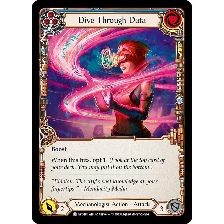Image for Dive Through Data (Blue) (EVO191) (EVO) - Flesh and Blood TCG