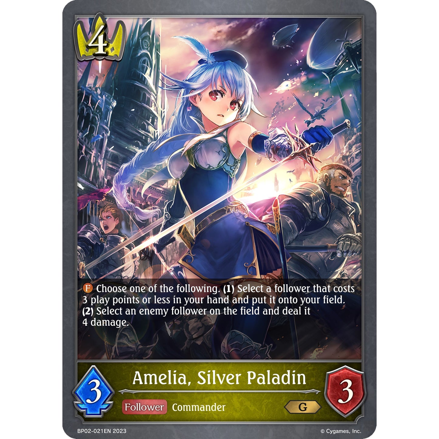 Image for Amelia, Silver Paladin (BP02-021EN) (BP02) - Shadowverse: Evolve