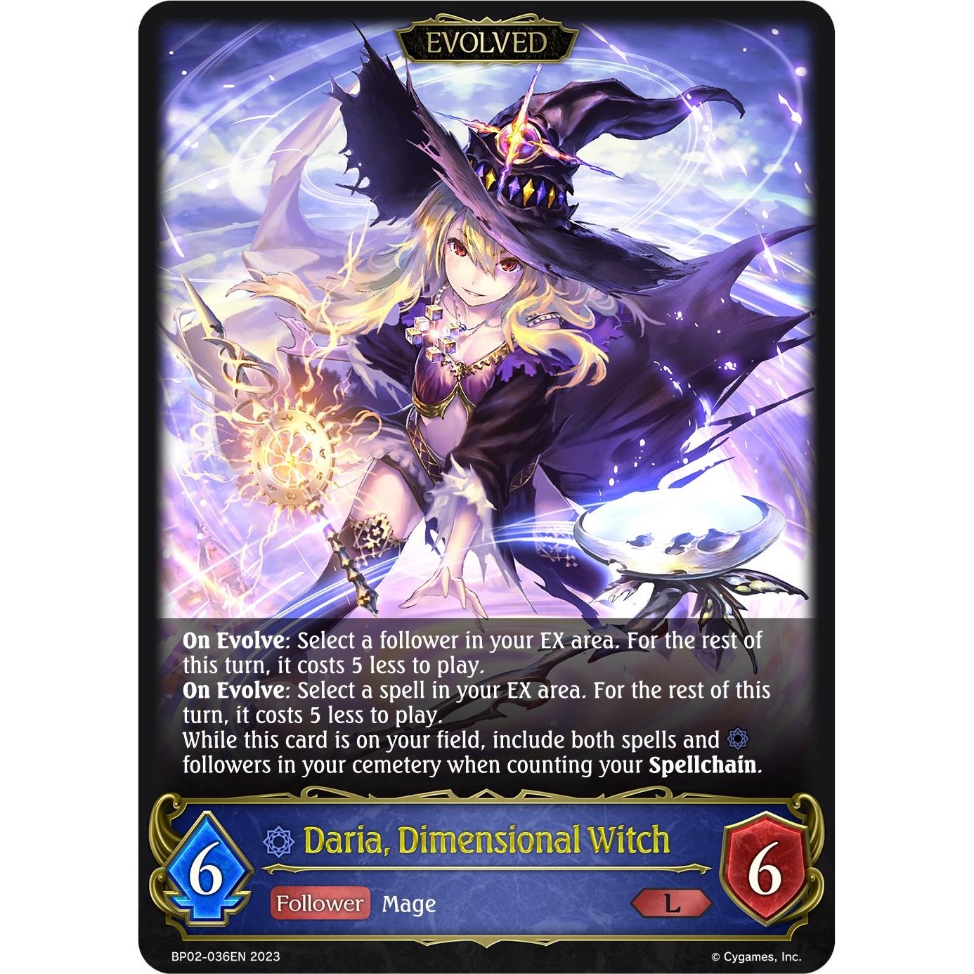 Image for Daria, Dimensional Witch (Evolved) (BP02-036EN) (BP02) - Shadowverse: Evolve