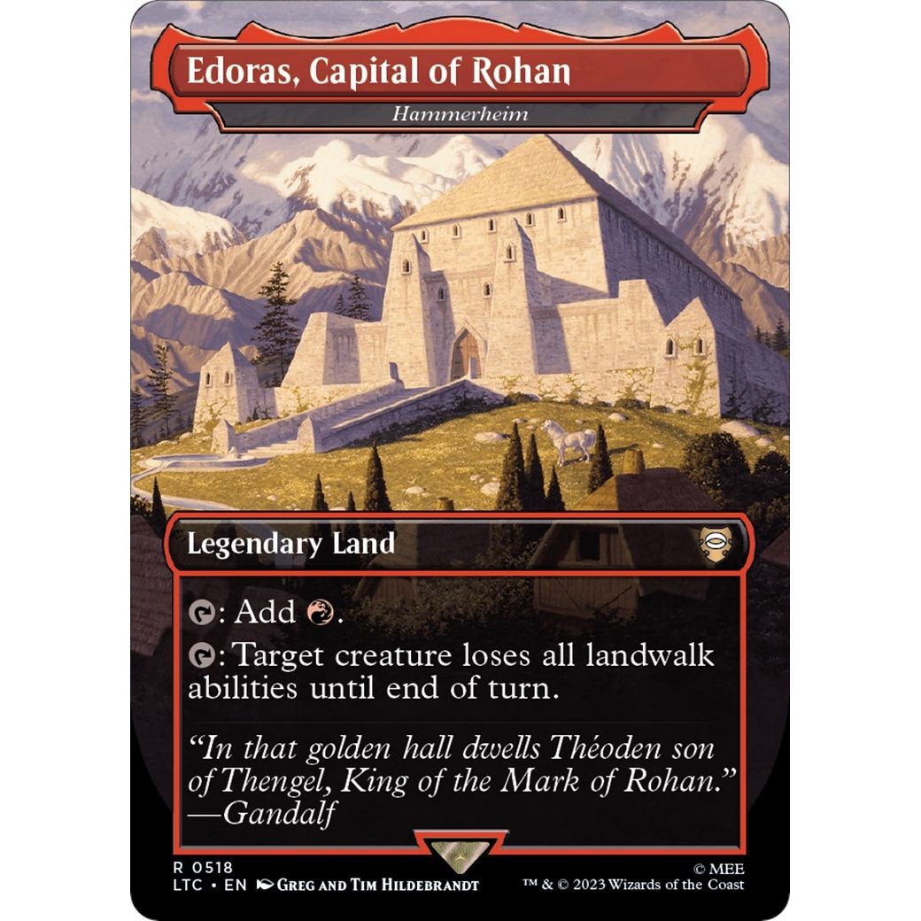 Image for Edoras, Capital of Rohan - Hammerheim (Borderless) (518) (LTC) - Magic: The Gathering