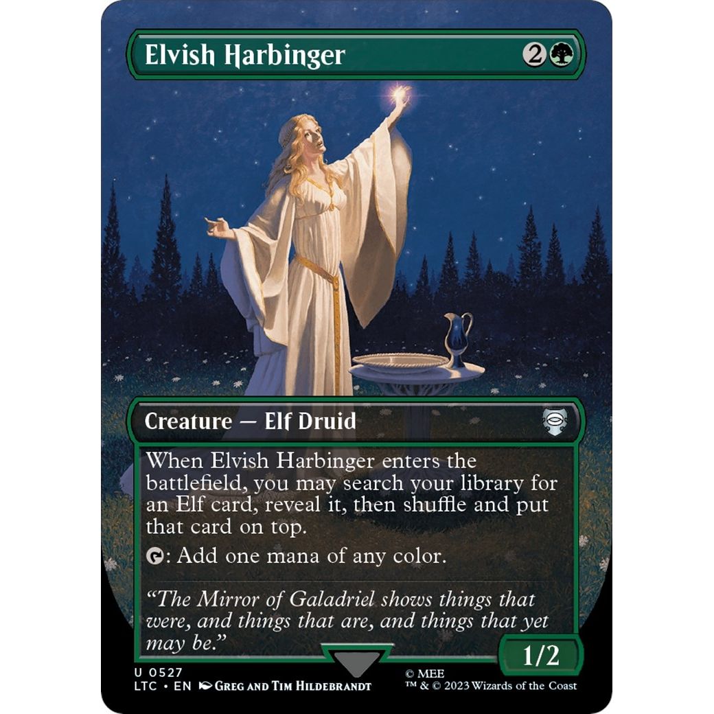 Image for Elvish Harbinger (Borderless) (527) (LTC) - Magic: The Gathering