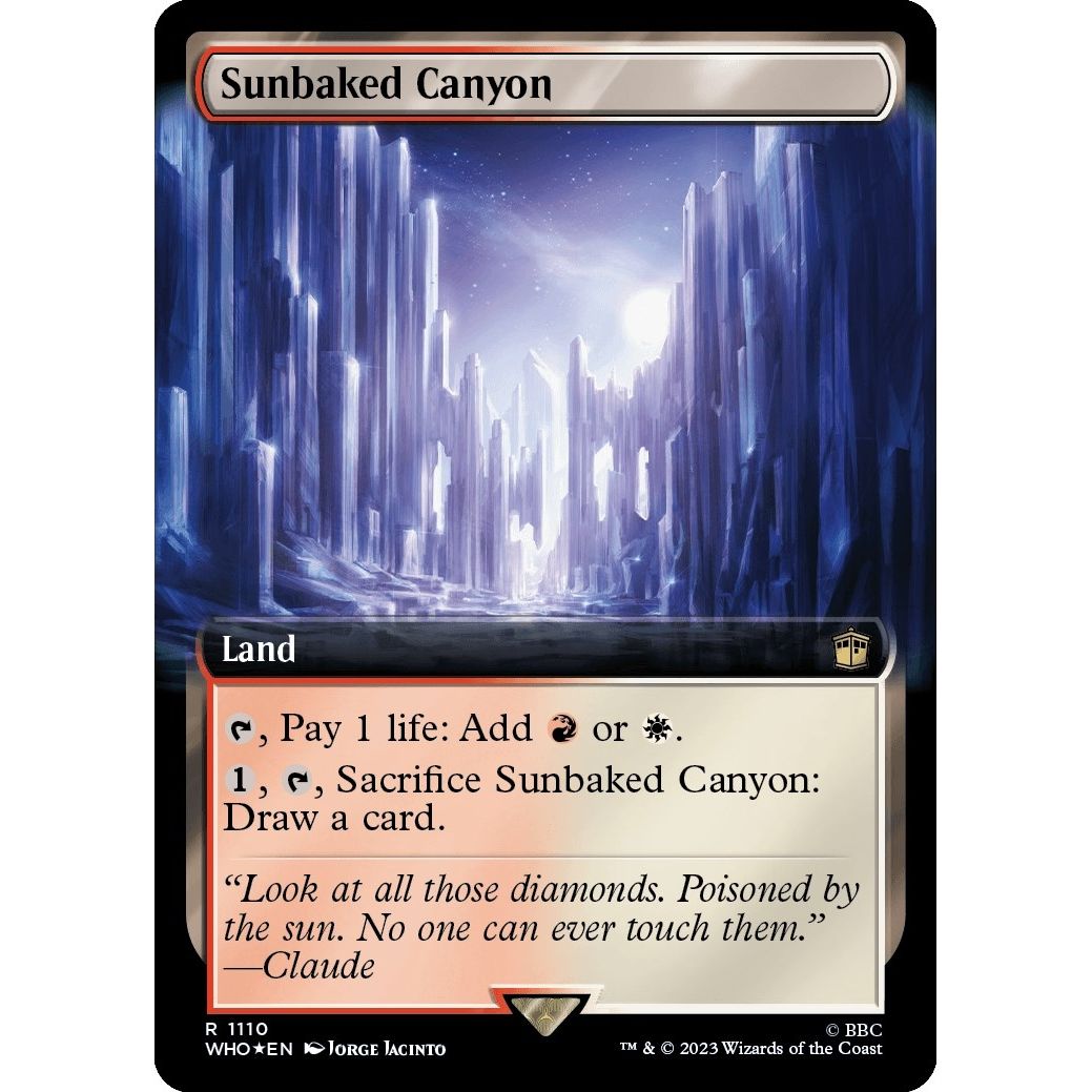 Image for Sunbaked Canyon (Extended Art) (Surge Foil) (1110) (WHO) - Magic: The Gathering