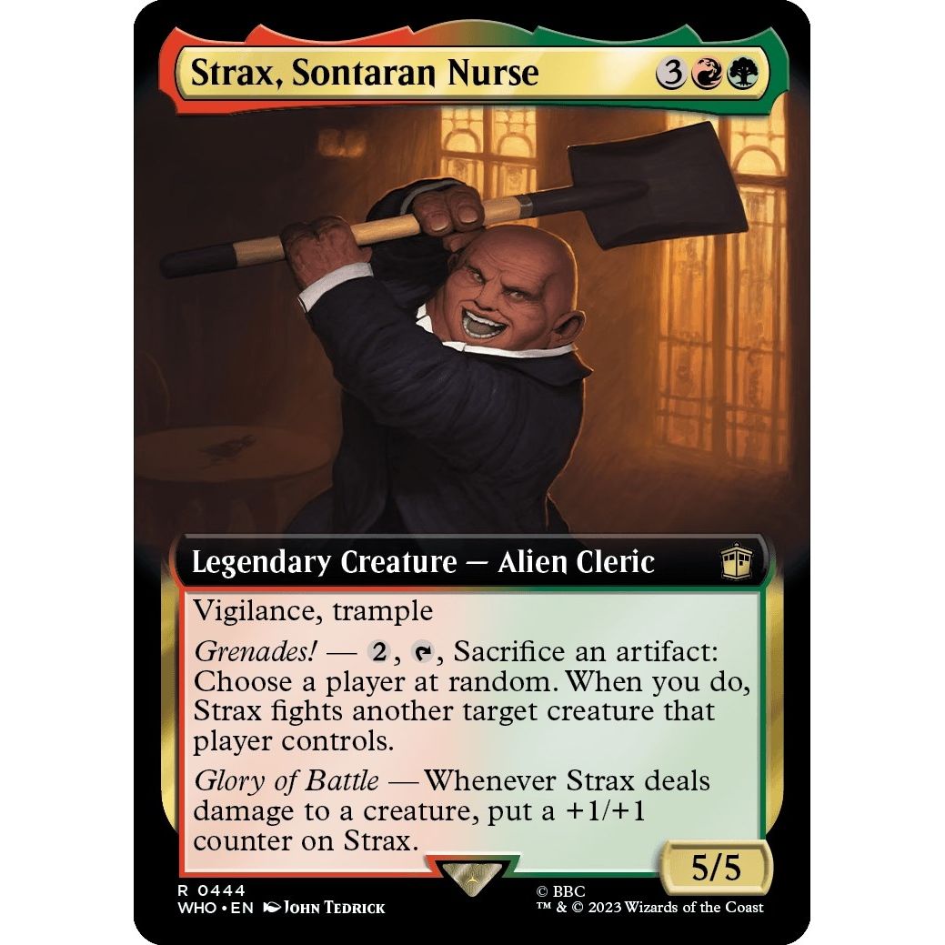 Image for Strax, Sontaran Nurse (Extended Art) (444) (WHO) - Magic: The Gathering