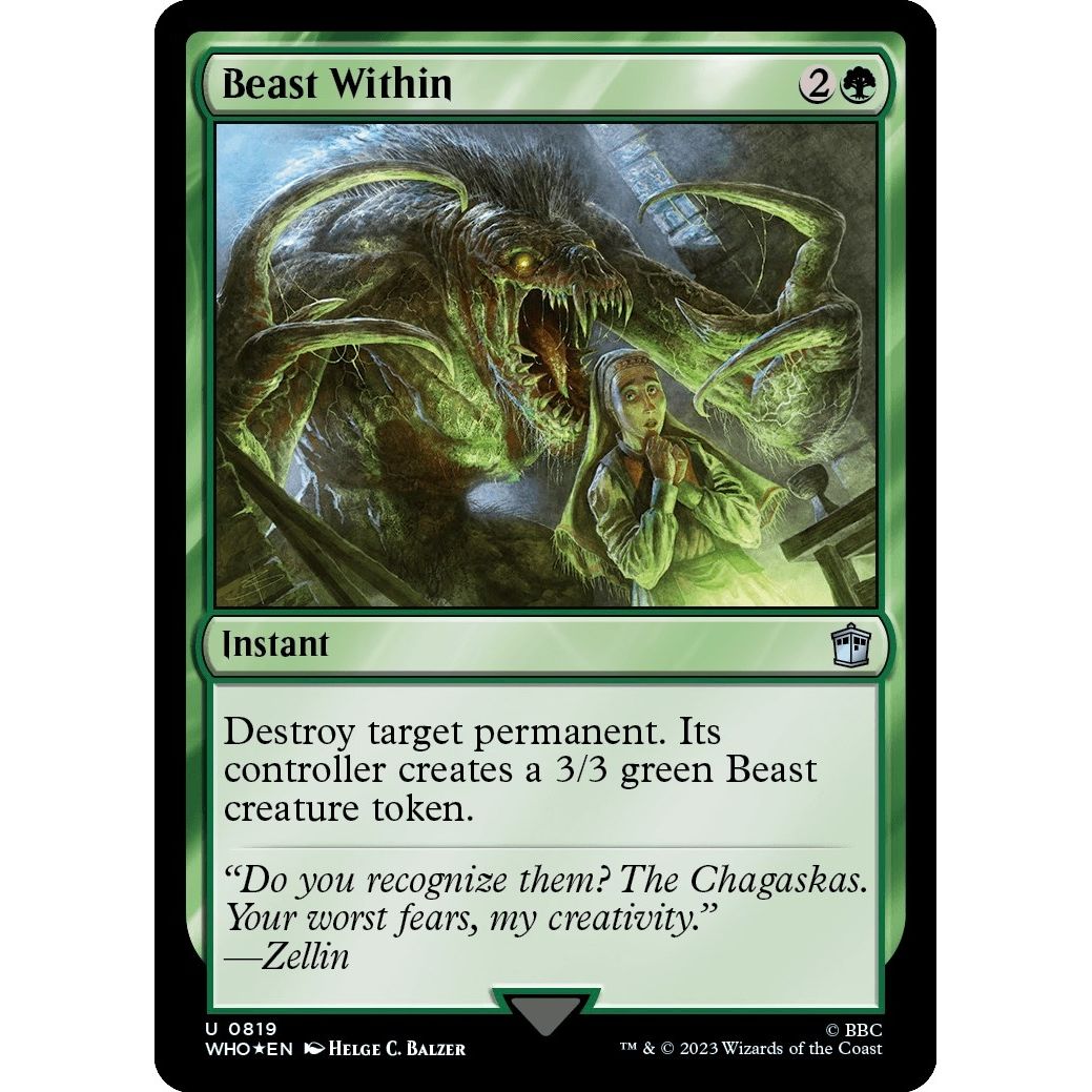 Image for Beast Within (Surge Foil) (819) (WHO) - Magic: The Gathering