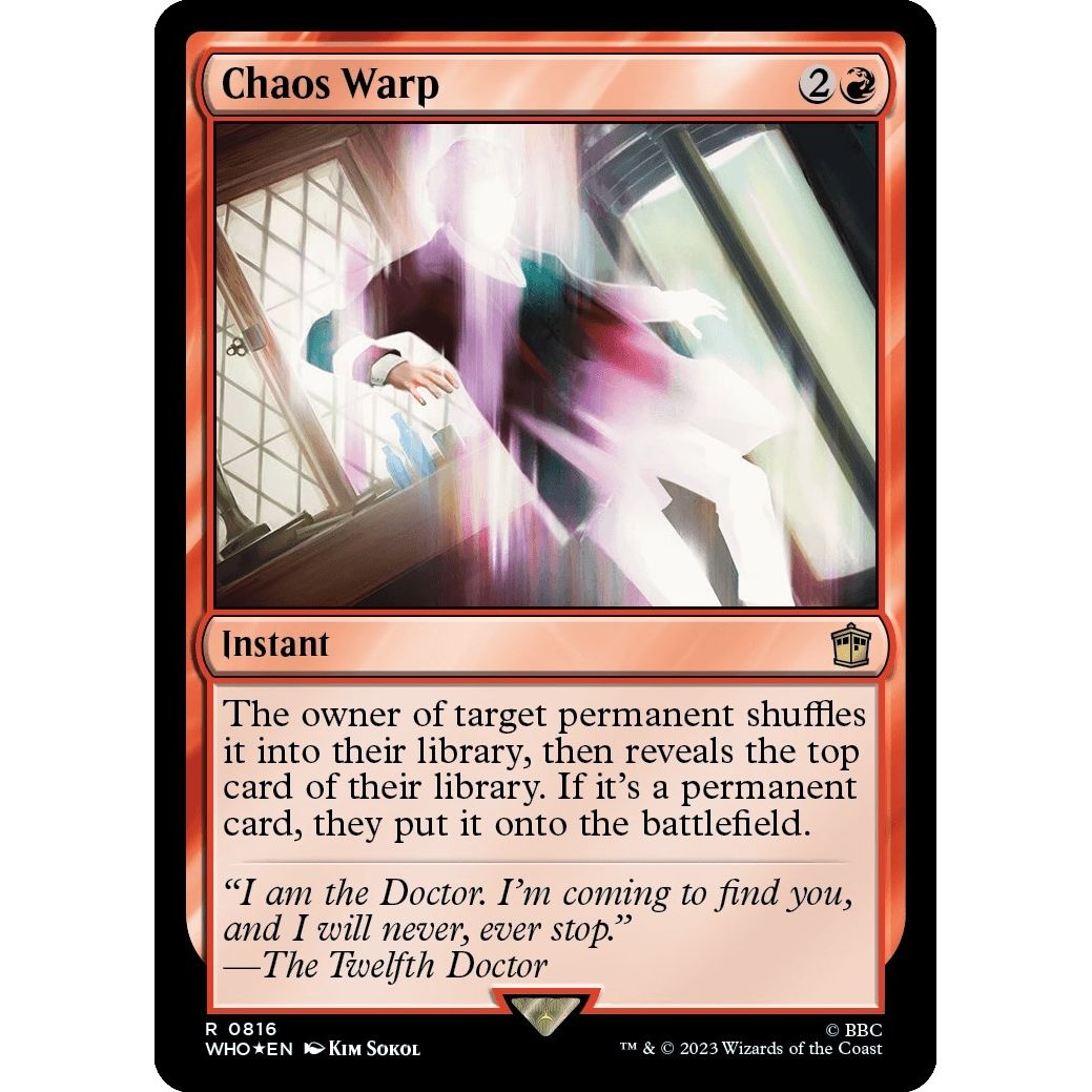 Image for Chaos Warp (Surge Foil) (816) (WHO) - Magic: The Gathering